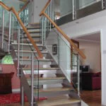 st steel glass and oak staircase 1 R & P Engineering Swindon